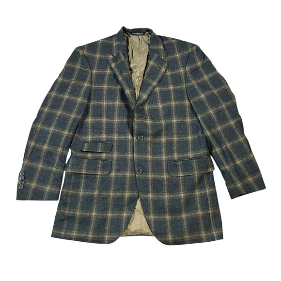 Spiegel Holland & Sherry Coppley Black Label Men's Cashmere Wool Blazer Plaid‎
